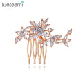 LUOTEEMI Wholesale Luxury Hair Accessories Crystal Wedding Brddal Hair Comb for Wedding Hair Decoration