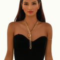 Exaggerated Thick Chain Belt Designer Necklace for Women Trendy Chunky Clavicle Chains on Neck Accessories Fashion Jewelry Gifts