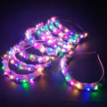 Multicolor Luminous Wreath Flowers Artificial Led Headwear Hairband for Girls