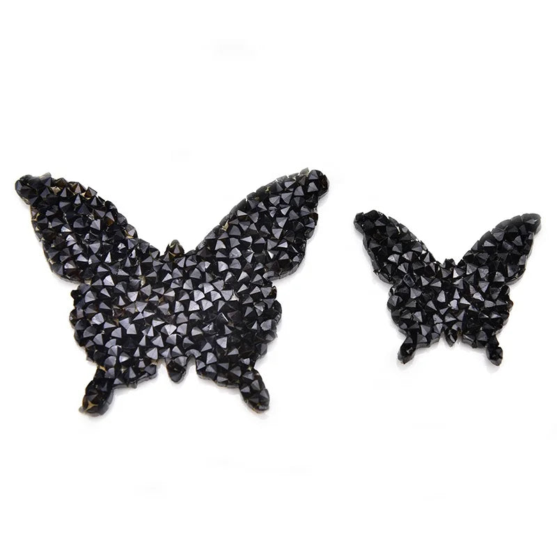 Hot Fix Crystal Butterfly Motifs Iron on Rhinestone Animal Shape Applique Patches for Clothing Shoes Bags