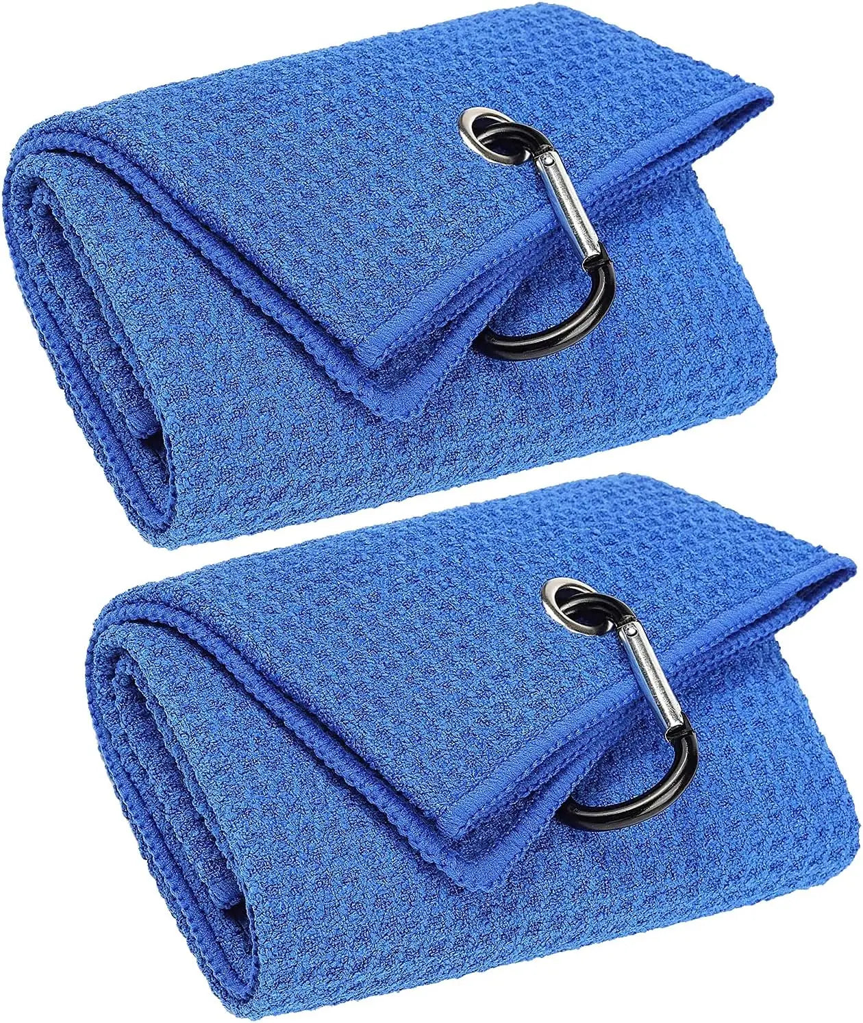 Hot Sale Custom Printed Logo Tri-Folder Hook Jacquard Waffle Weave Golf and Beach Gym Towel for Disc Golf
