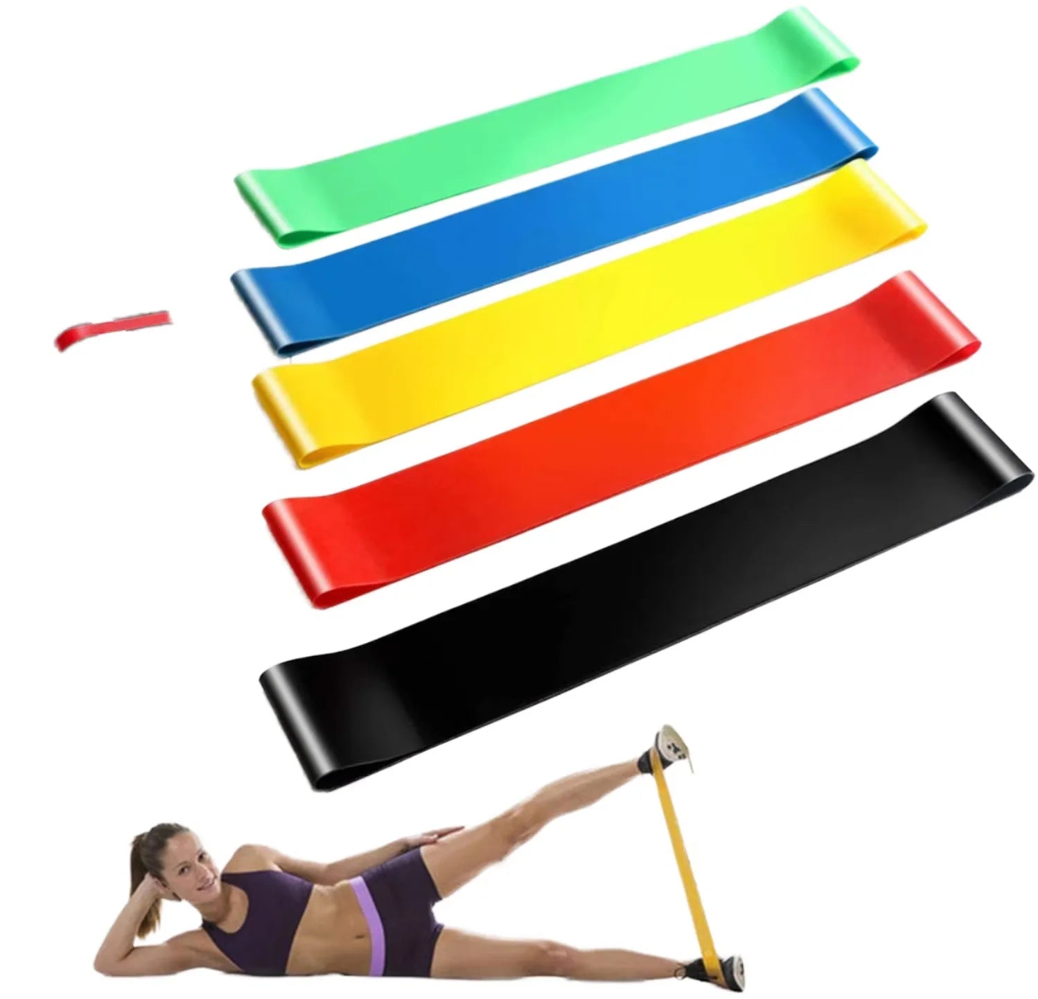 Customizable Logo Fitness Exercise Gym Bands Durable Latex Resistance Workout Bands Set Loop Type