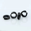 Punk Men Jewelry Earrings Hip Hop PVD Plated Personalized Ear Buckle Black Titanium Steel Clip on Earrings for None Pierced Ear