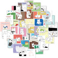 40PCS Creative lovely cartoon west highland white terrier decals funny cute dog sticker