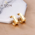 Ason Fashion Minimalist New Design Stainless Steel Jewelry Stud Earrings Wholesale J-shaped Stud Earrings for Women Girls