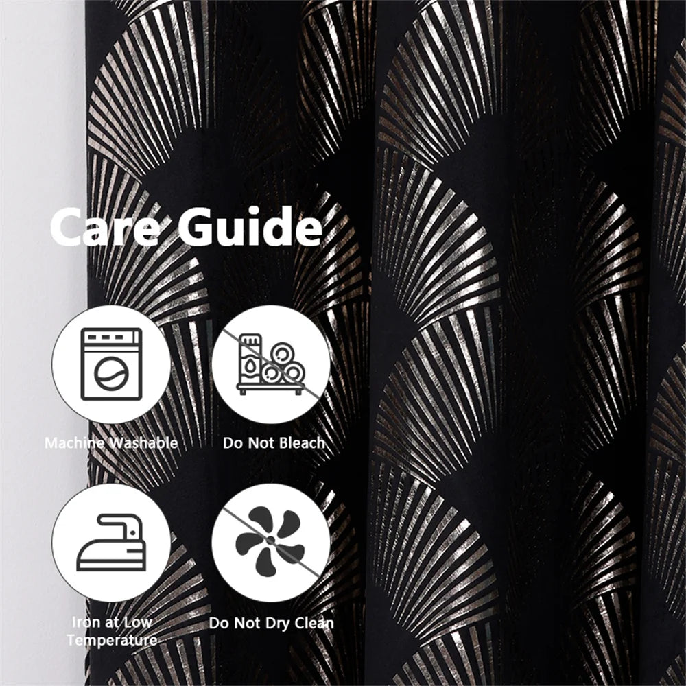 Bindi OEM Luxury Double Thermal & Blackout Velvet Fabric Curtains High Shading Silver Stamping Print for Living Room