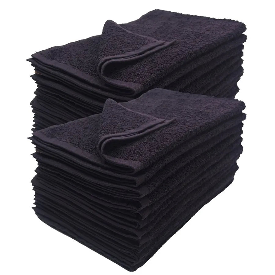 100% Cotton Black Bleach Proof Bleach Safe Bleach Resistant Hand Towels for Salon Spa