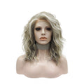Celebrity Heat Resistant Fiber  Highlight Black Women Synthetic Lace Front Cosplay Drag Queen Wigs