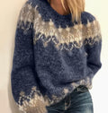 Autumn Winter New Product Women Casual O Neck Vintage Pullovers Tops Long Sleeve Soft Warm Sweater