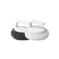 2024 New Simple Kitchen Cleaning Pot Washing Brush Household Steel Wire Ball With Handle Two Pot Washing Brushes