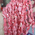 SB7175 Wholesale Manmade Pink Rhodonite  Abacus Cylinder Oval BeadsSynthetic Rhodochrosite Stone Faceted Oval Beads