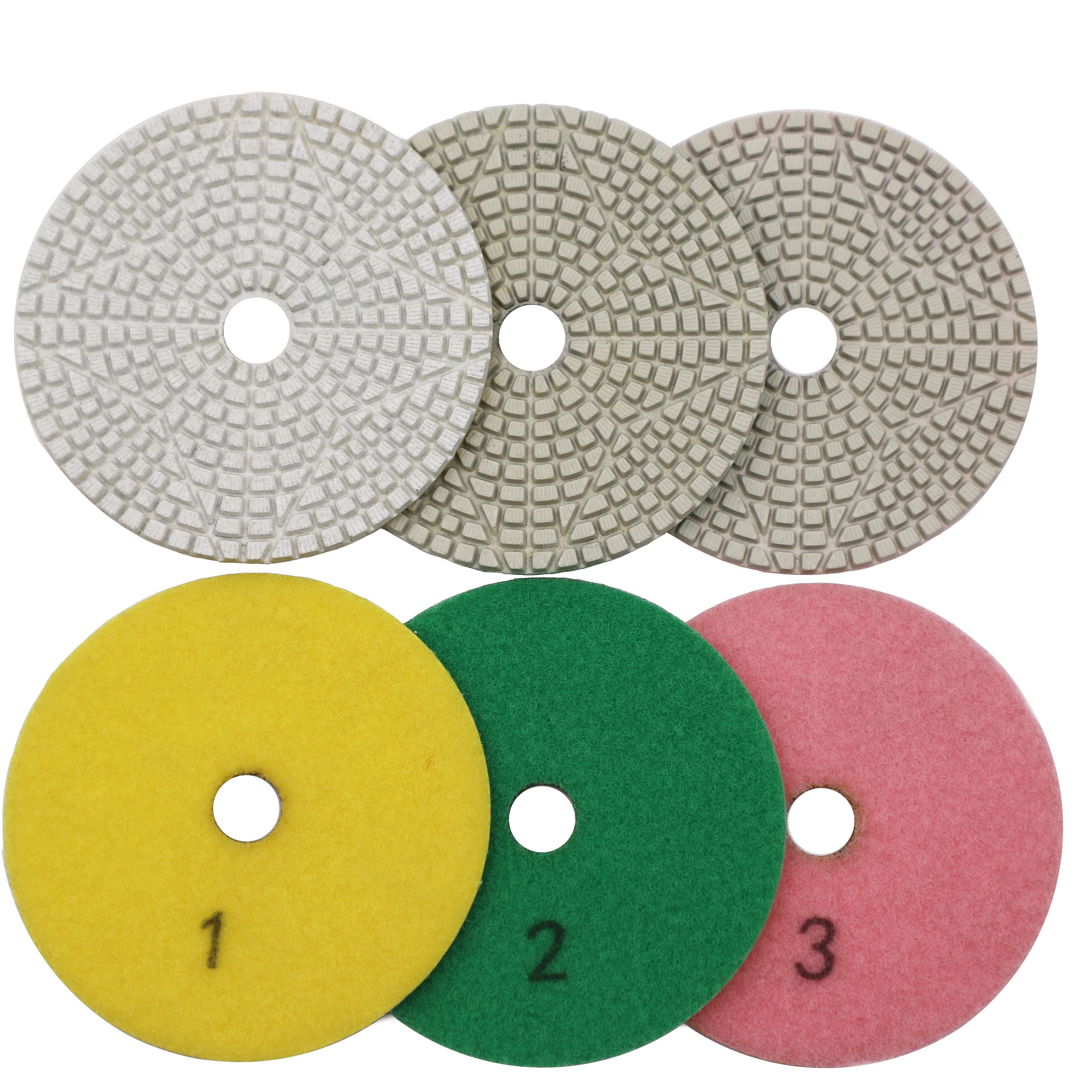 4 Inch 100 mm Diamond Marble Polish Pad for Granite Quartz