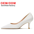 High Quality Trendy Woman's Shoes with Subtle Gradient Color Pointed Thin Heels Height Increasing Soft Brand Shoes for Women