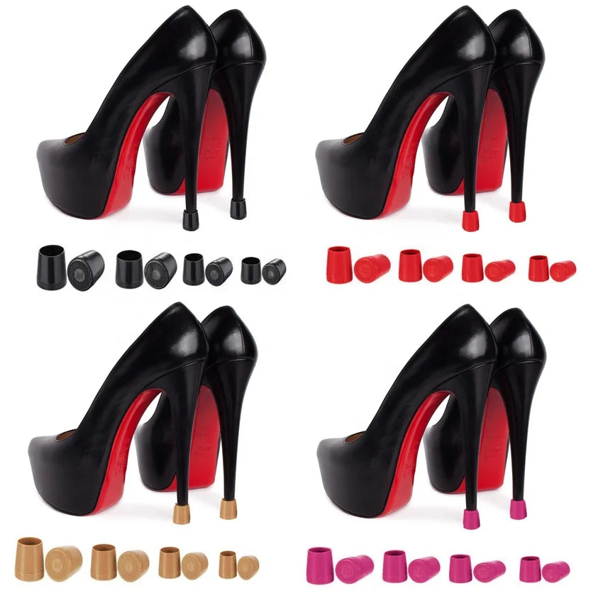 Silicone High Heel Covers Plastic Shoe Heel Protector for Grass High Heel Guards in Shoe Care Kit for Wedding Party HA01502