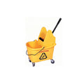 24L Side Press Home Cleaning Cart Squeezer Side Down Press Wringer Commercial Mop Buckets