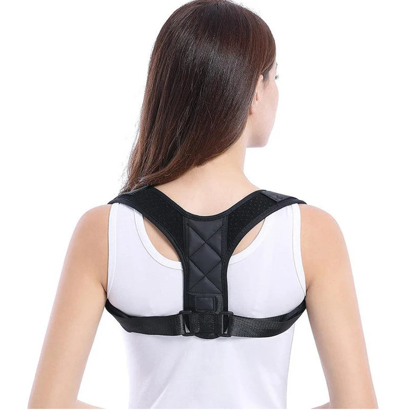 Comfortable Brace Back Straightener Posture Brace for Slouching Back Posture Corrector Shoulder Support Brace Black Adults LP007