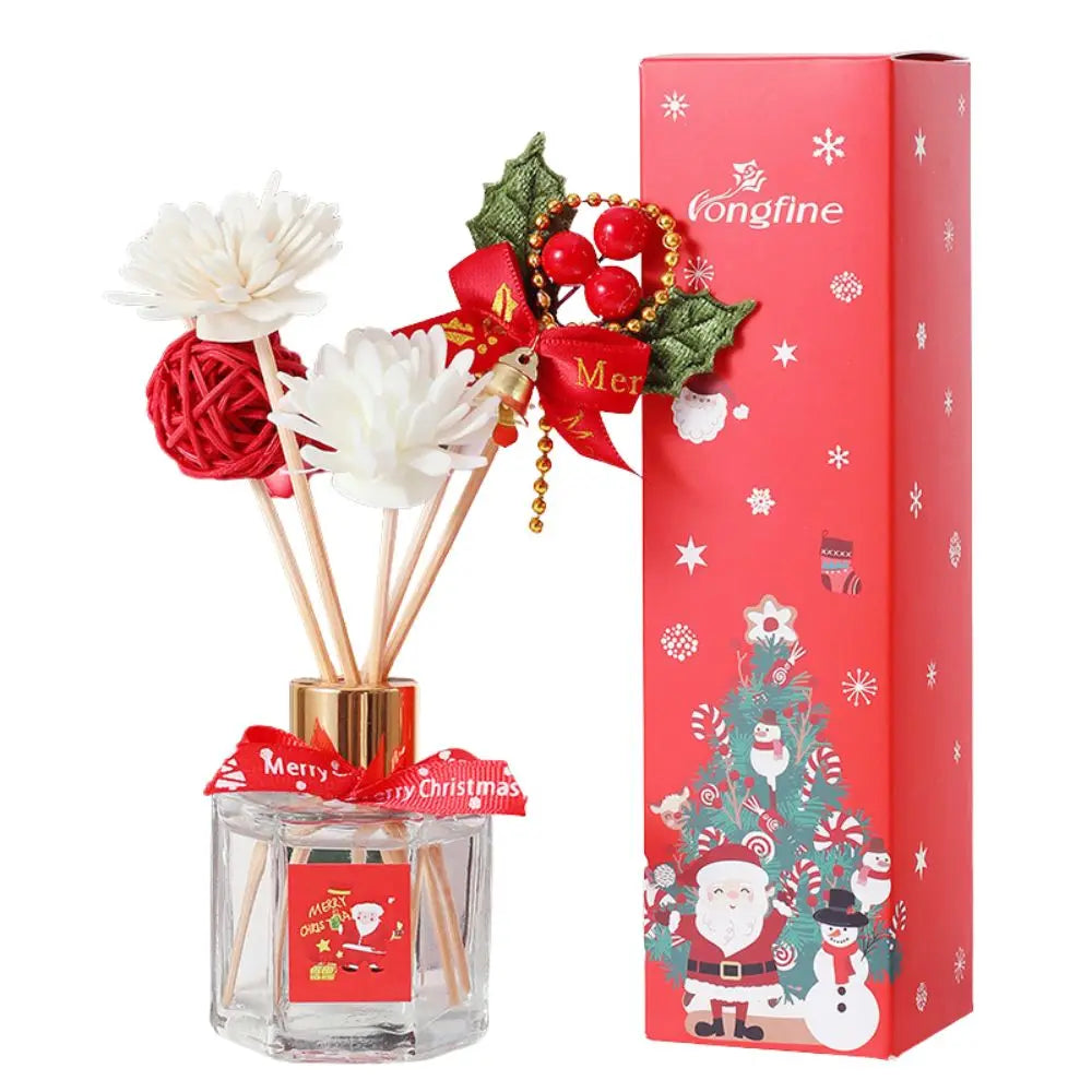 Wholesale Reed Diffuser Bottle Luxury Christmas Home Fragrance Oils Essential Luxury Christmas air Freshener Reed Diffuser Set