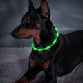 Rechargeable Glow in the Dark  Dog Collar With Led Glowing Pet Safety Collar Adjustable Light up Flashing Dog Led Collar
