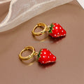 2022 Bear Vintage Clover Shaped Stainless Steel Earrings Lucky Gold Plated Wedding Shell with Natural Stone Geometric Design