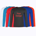 Unisex Custom Full Sleeve Sublimated T-Shirt Plain Printing Long Sleeve Knitted Fabric Formal Silk Screen Printing for Men