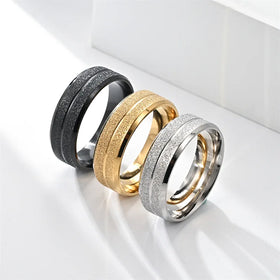 Anillos De Hombre Acero Inoxidable 8mm Stainless Steel Sparkling Ring Titanium Steel Single Classic Engagement Couple Ring