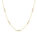 Fashion Minimalist Jewelry 925 Sterling Silver Round Zircon Necklace Diamond by the Yard Gold Plated Necklaces for Women