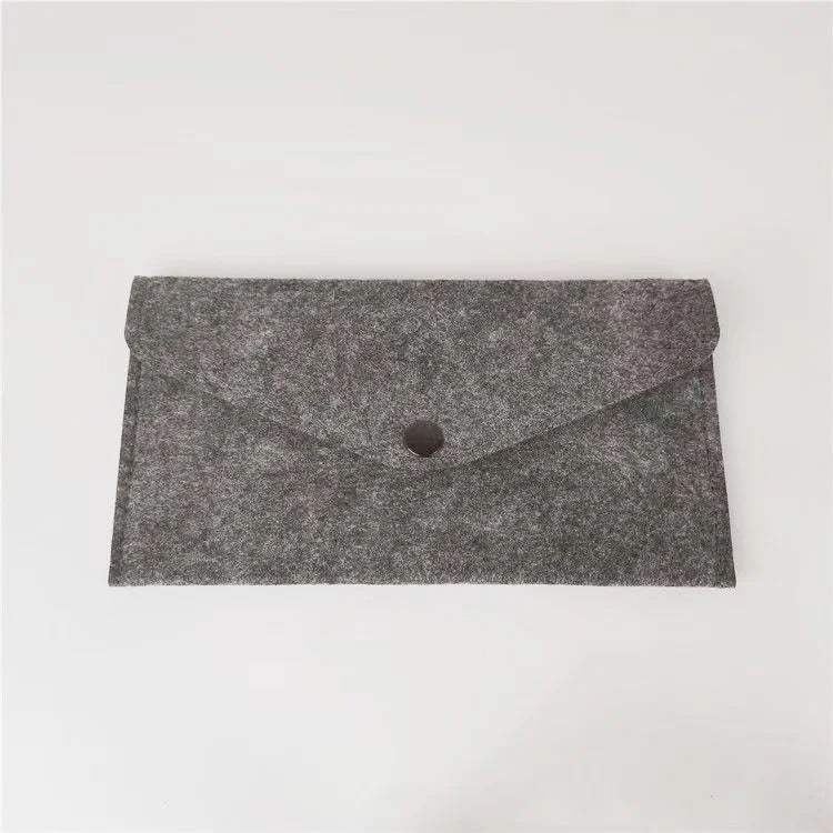 Hot Selling Custom Pouch Bags and Cases for Mobile Phones Environmental Grey Handmade Felt Fabric Cell Phone Bags for Ladies