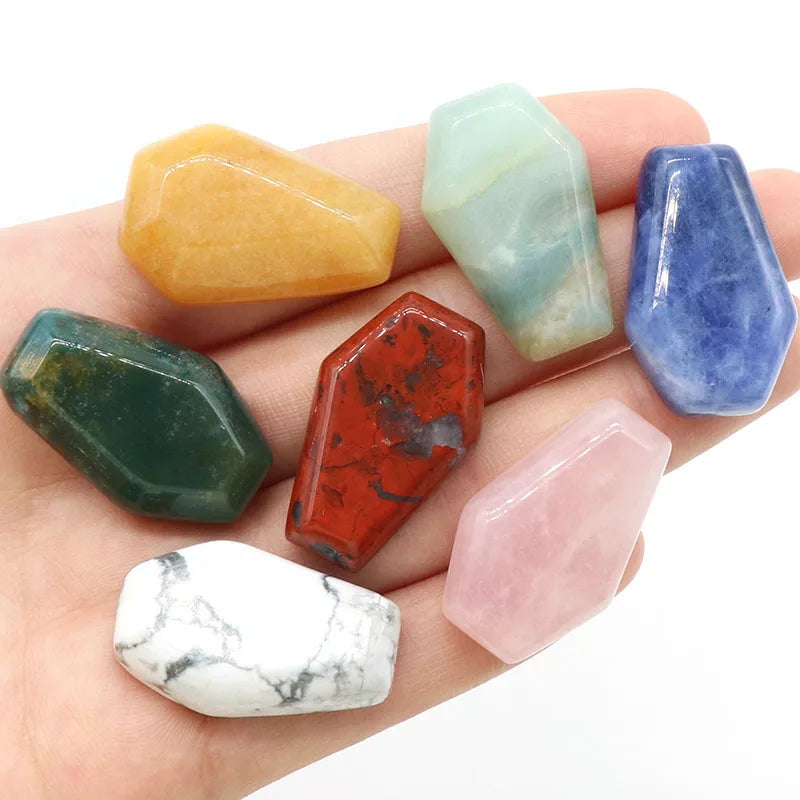 Wholesale Hot Crystal Crafts Amethyst Coffin Plank Rose Crystal Carving Healing Stones for Gift