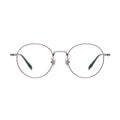 Fashion Retro Titanium Metal Round Frame Eyeglasses Anti-Blue Radiation Glasses for Men and Women Diamond Face Shape Match