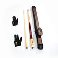 Maple Wood 1/2 Pool Cue+ PU Leather Cue Bag+ Billiard Gloves for Sale
