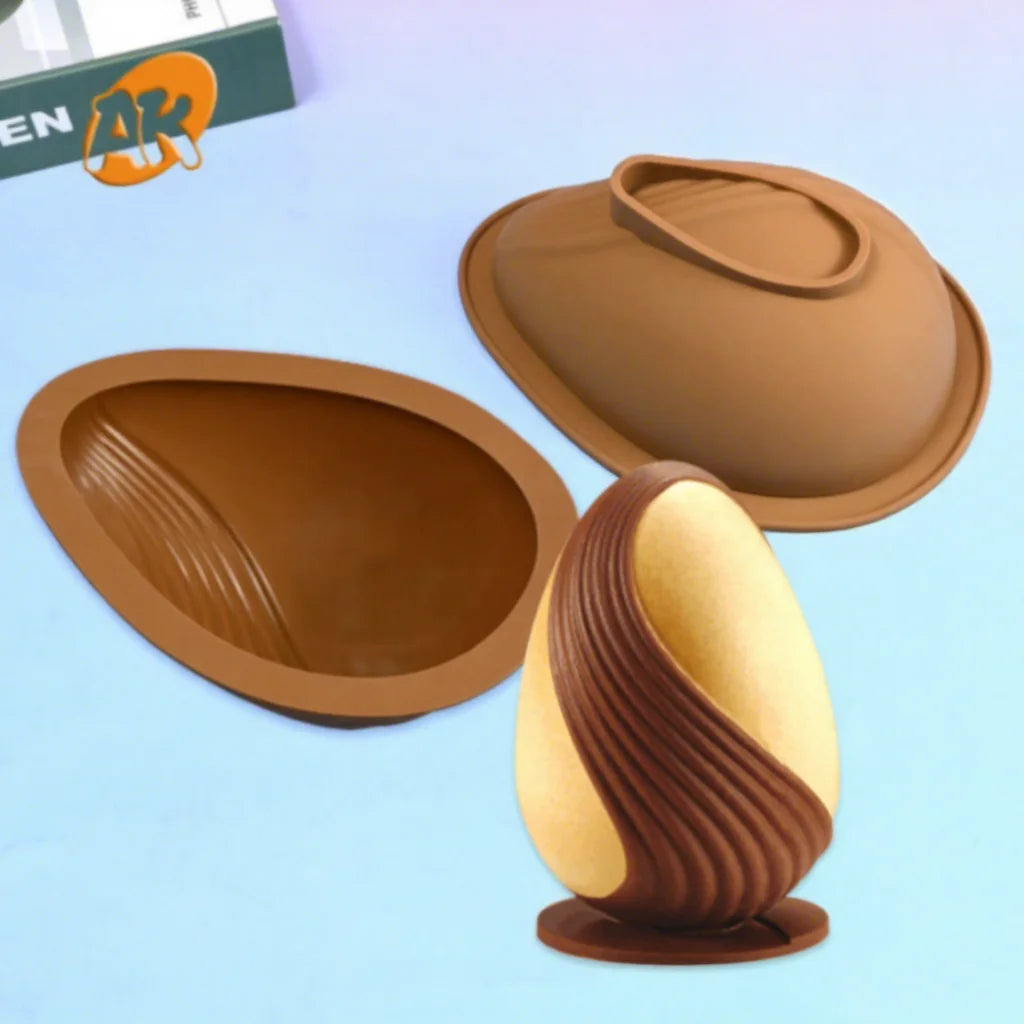 AK 3D Easter Egg Silicone Chocolate Molds Custom for Chocolate Bomb Making Bakery Pastry Tools Cake Decorating Mold Factory