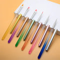 Professional Nail Art Brush 6pcs/set Painting/liner/Flat/ombre/acrilic Nails Brush with Gradient Acrylic Handle