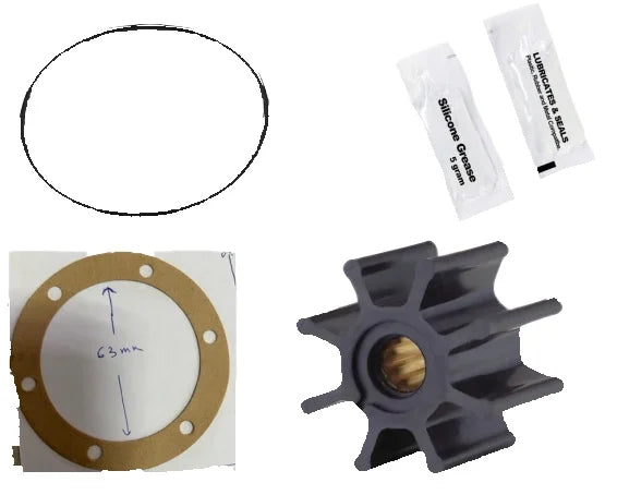 Htong Closed Impeller Replacement Part for Kohler Marine GM50644 Neoprene/Brass Material Motorboat Use 1-Year Warranty