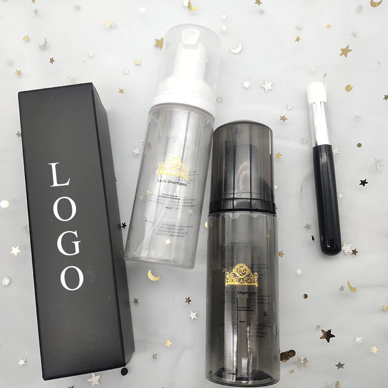 Lash Foaming Eyelash Foam Cleanser Matte pink Gold Lash Cleanser Tea Tree Oil Free Lash Foaming Cleanser