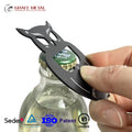 7-in-1 Super Card Owl Shape Stainless Steel Keychain Multi-Function Promotional Gift with Bottle Openers