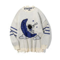 Fashion Winter Crew Neck Design Pullover Knit Top Plus Size Men Long Sleeve Knitted Custom Cotton Sweater