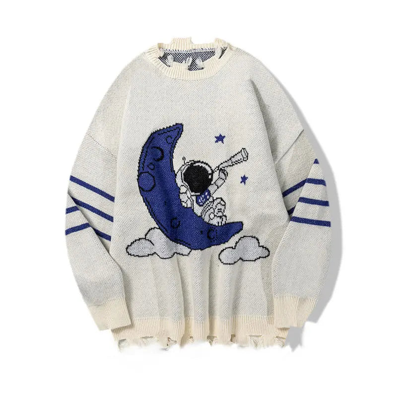 Fashion Winter Crew Neck Design Pullover Knit Top Plus Size Men Long Sleeve Knitted Custom Cotton Sweater