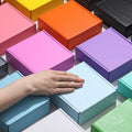 15*15*5cm Blank Colored Eyelash Paper Box Custom logo Airplane  Shipping Corrugated Paper Box for Gift