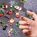 Christmas Decoration 3D Nail Charms Parts Stickers Nail Art Accessories Cartoon Metal Rhinestones Luxurious DIY