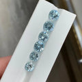 Round Cut 4.0mm~7.0mm  AAA Medium Color Good Quality  Genuine Gemstone Price Faceted Loose Stone for Sale  Natural Aquamarine