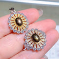 Hot Popular Custom Luxury 925 Sterling Silver Natural Sapphire Accessories Colors Stones Jewelry Set