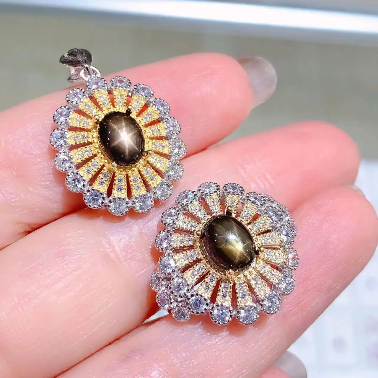 Hot Popular Custom Luxury 925 Sterling Silver Natural Sapphire Accessories Colors Stones Jewelry Set