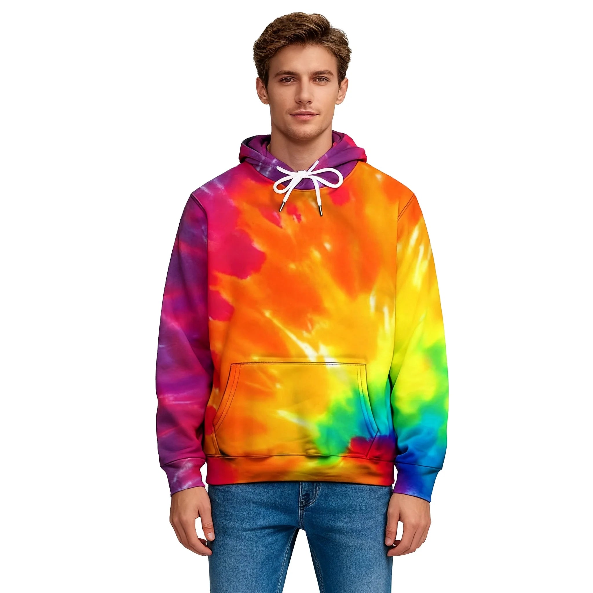 Fitspi 3d Tie Dye Hoodie Men Women Space Jacket Oversize Sweatshirt Men Clothing Harajuku Pullover Hoody