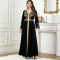 Wholesale Velvet Dresses Women Lady Elegant From Turkey Arabic Style Party Wear Dresses in Velvet
