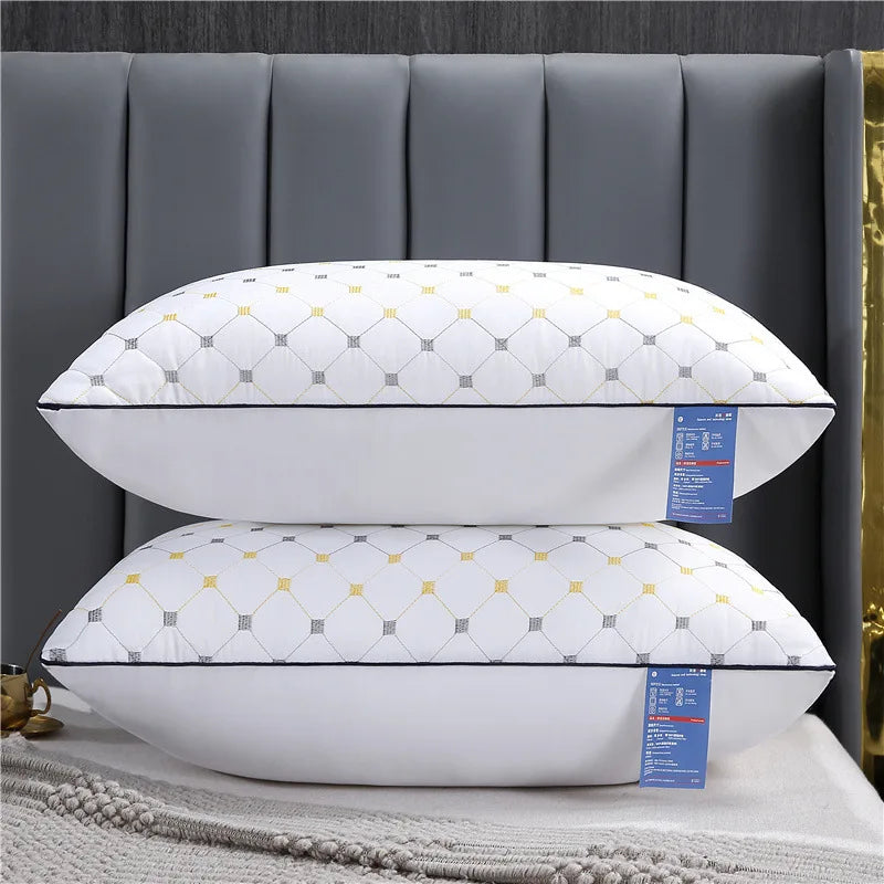 Manufacturers Spot Feather Pillow Wholesale 48x74cm Guest House Hotel Sleeping Pillow Core Hotel With Lace Pillow Core