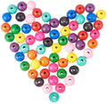 Wholesale Price Colored Decorative Painting Ornaments Ball Round Wooden Beads
