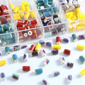 Retro 6mm Colorful Ceramic Clay Beads Handmade Straight Pipe Charm Tube Beaded for DIY Bracelet Necklace Jewelry Accessories