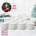 PYD Life USA Free Shipping 100 PCS 2.75 Inch Round Double-sided Printable Sublimation Christmas Ornament Blanks Ceramic