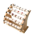 Solid Wood High Bounce Pearl Cotton Simple Fashion Multi-Layer Ring Rack Detachable Microfiber Jewelry Storage Display Rack
