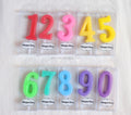 Common Wholesale Metallic Macaron Color 0-9 Birthday Number Candles for Easter New Year Bars Home Decoration Parties Weddings